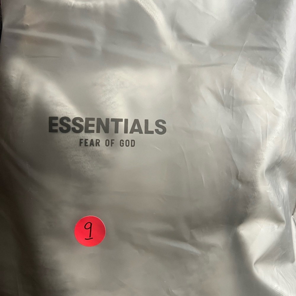 Essentials Light Gray Sweatpants with Branded Tag